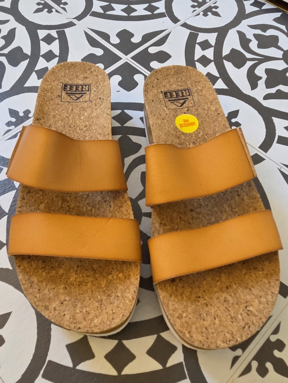Reef Cork Slide Sandals in Tan